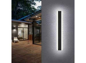 0699958446536 - Led Applique Murale Exterieur Interieur 20W 6000K Blanc Froid Moderne Noir Étanche IP65 Lampe Murale Extérieure 60cm Applique Lumineuse pour jardin