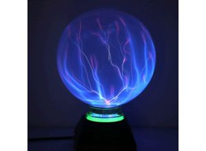 0699960234770 - Aiskdan - Lampe boule de plasma Lumière plasma magique 5 pouces Lampe globe statique Lumière bleue électrostatique tactile