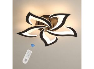 0699960300147 - Aiskdan 40W LED-Deckenlampe schwarz mit Fernbedienung und Anwendung Moderner Kronleuchter für Wohnzimmer Schlafzimmer Zuhause Elegante Innendekoration