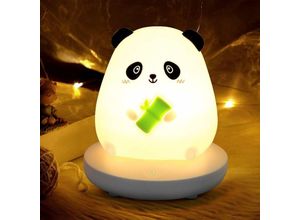 0699961850535 - Goeco - Nachtlicht für Kinder usb aufladbares Baby-Nachtlicht LED-Lampe in Pandaform Silikon Nachttischlampe mit Touchscreen Tragbares LED-Licht