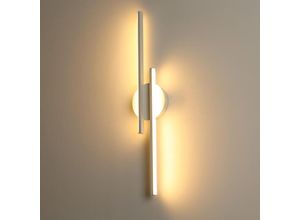 0699963248330 - Delaveek - Wandleuchte led Innenbereich 24W Warmweißes Licht Modernes Design aus Aluminium 60cm Weiß