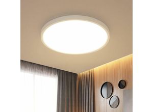 0699963313496 - LED-Deckenleuchte 24 W IP44 ultradünne Deckenleuchte Ø30 cm rund moderne Leuchte 2700 lm 3000 K warmes Licht für Badezimmer Schlafzimmer Küche