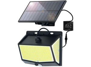 0699963788508 - Outdoor Solarleuchte mit Bewegungsmelder - 468 LEDs Wasserdicht IP65 3 Beleuchtungsmodi 5 m Kabel 270 ° Solar Außenbeleuchtung für Garten