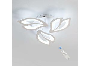 0699964215492 - Aiskdan - Dimmbare LED-Deckenleuchte Deckenleuchte mit Fernbedienung Durchmesser 50 cm 24 w 2500 Lumen weiße kreative Acryl-3-Kopf-Deckenleuchte