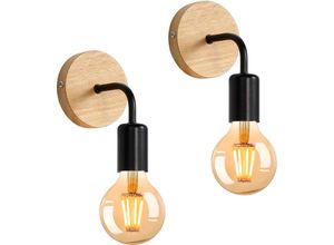 0699964632374 - Aiskdan - Wandleuchte Industriezimmer 2 Pack Retro Wanddekoration aus Holz und Metall für Wohnzimmer Schlafzimmer (Glühbirnen nicht inbegriffen) 0699964632374 - Aiskdan - Wandleuchte Industriezimmer 2 Pack Retro Wanddekoration aus Holz und Metall für Wohnzimmer Schlafzimmer (Glühbirnen nicht inbegriffen)