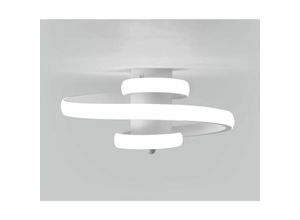 0699964862597 - Goeco - led Deckenleuchte Modernes Design Kaltweiß 6000K 20W Spiralform Deckenlampe Für Küche Esszimmer Schlafzimmer Flur Flur Eingang Balkon Weiß