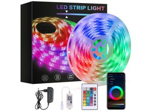 0699965363123 - Led Band Smart WiFi 5m 5050 rgb App Steuerung IP65 Wasserdicht Flexibles Lichtband Mehrfarbig mit Fernbedienung Zuhause Küche tv Schlafzimmer