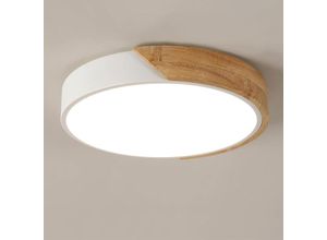 0699966164590 - LED-Deckenleuchte aus Holz 30 w moderne runde Deckenleuchte Neutralweiß 4500 k Deckenleuchte für Schlafzimmer Badezimmer Küche Wohnzimmer