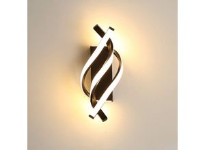 0699966397196 - Aiskdan - led Wandbeleuchtung Wandleuchte Innen Modern 19W Wandlampe Innen led Gebogenes Design 3000 k warmweißes Licht 1620 Lumen schwarz für