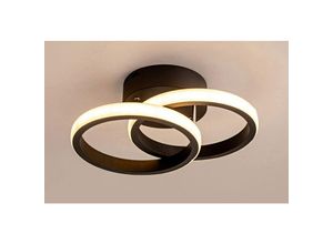 0699969870887 - Moderne LED-Deckenleuchte 22W 2700LM Schwarz Runde Deckenleuchte für Flur Küche Wohnzimmer Studio (Schwarz)