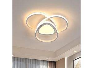 0699970305040 - COMELY LED Deckenleuchte Deckenlampe 49W 6075lm Beleuchtung für Schlafzimmer Wohnzimmer Küche Badezimmer Flur Durchmesser 40cm - Weiß - Warmweißes