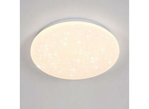 0699972721503 - LED-Deckenleuchte im einfachen Design kreisförmig mit silbernem Himmelseffekt (Durchmesser 33 cm neutralweißes Licht 4000K 24W)