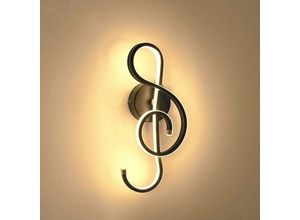 0699973150630 - Kreative moderne LED-Wandleuchte Musik-Violinschlüssel-Form Innenwandleuchten 22 w minimalistische Aluminium-Kunstdekoration für Schlafzimmer