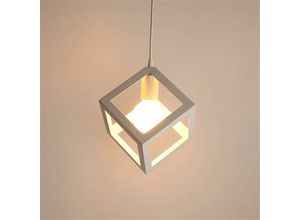 0699976030380 - Aiskdan - Lustre Suspensions en forme de cube Suspension Luminaire IndustrielleVintage Industrielle Plafonnier en Créatif Métal Base E27 (Ampoules