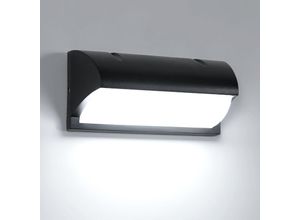 0699976046398 - Wandleuchte Schwarz Modern led Weißlicht 6500K 18W IP65 Wasserdicht Garten Pathway Korridor - Aiskdan