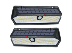 0699976867658 - Solar-Außenlampe Gartenlampe wasserdichter Spot 315 led Bewegungsmelder Beleuchtung 3000K-7000K (2pc) - Aiskdan