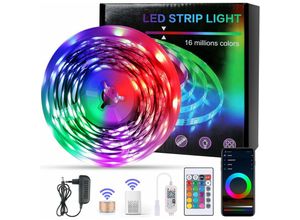 0699978020587 - Aiskdan - 5M WiFi LED-Band Smart rgb 5050 12V LED-Streifen Kompatibel mit Alexa und Google Home Mehrfarbiges Licht mit App-Steuerung und