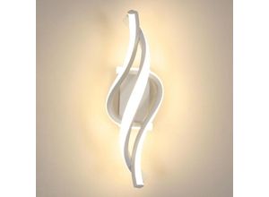 0699978634715 - Delaveek - led Wandleuchte Moderne Spiralform Wandlampe Neutralweiß 4000K Für Schlafzimmer Wohnzimmer Flur Diele Weiß