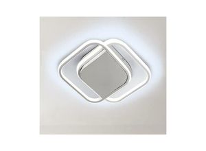 0699978948812 - Moderne quadratische LED-Deckenlampe 24W Warmweißes Licht 3000K Perfekt für Schlafzimmer Wohnzimmer Küche Flur Balkon und Treppenhaus - Aiskdan