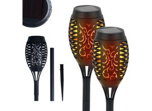 0699980225123 - 2 Pack Solarleuchte Outdoor Flamme Solar Garten Taschenlampe IP65 wasserdicht led Lichter Für Garten Veranda Rasen - Comely