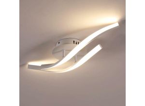 0699983274630 - Delaveek - led Deckenleuchte Modernes Design Warmweiß 3000K Form der Leitung Deckenlampe Für Wohnzimmer Schlafzimmer Esszimmer Büro Weiß