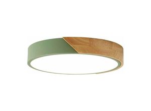 0699983475808 - Monochrom-Beleuchtung Deckenleuchte Nordic Kreative Runde Deckenleuchte ultradünne 5 cm Massivholz-LED-Deckenleuchte for Wohnzimmer Schlafzimmer