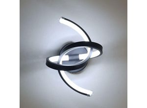 0699984829310 - Aiskdan - Lampe led Murale Moderne Applique Murale Spirale Noire 20W Créativité Design Incurvée Métal Applique Acrylique Blanc Froid Convient pour