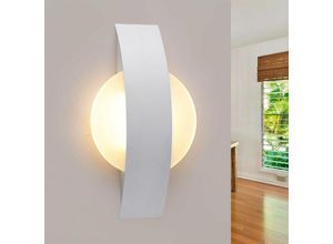 0699985770055 - Comely - Moderne led Innenwandleuchte Weiß 12W Design für Treppenbeleuchtung Wohnzimmer Schlafzimmer Flur - Warmweißes Licht 3000K