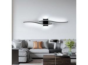 0699985829050 - LED-Innenwandleuchte 27 w 3000 lm einfache Linien moderne Wandleuchte 6500 k kaltweißes Licht schwarze Innenwandleuchte für Schlafzimmer