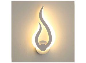 0699988041831 - Delaveek - led Wandleuchte Moderne Flamme Wandlampe Warmweiß 3000K Für Schlafzimmer Wohnzimmer Flur Diele