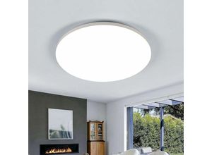 0699988262427 - Led Deckenleuchte IP54 Badezimmer Deckenleuchte 24W runde wasserdichte Deckenleuchte kühles weißes LED-Deckenlicht 6500K für Schlafzimmer