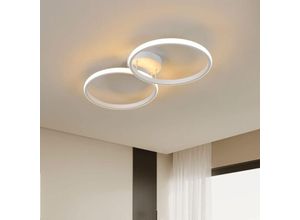 0699990760270 - Delaveek - led Deckenleuchte Modernes Design Warmweiß 3000K Kreis Ringe Deckenlampe Für Wohnzimmer Schlafzimmer Esszimmer Büro Weiß