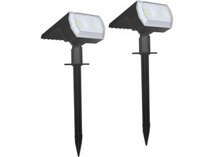 0699991792690 - Goeco - Outdoor Solar Spot Außen Solarlampe IP65 External Solar Projector Outdoor Solar Light für Pfade Garten Innenhof (2 Pack)