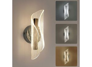 0699992377582 - Innenwandlampe 3 Farbtemperaturen moderne gebogene Design-Wandlampe 12W kreative romantische LED-Innenwandleuchten für Schlafzimmer Wohnzimmer