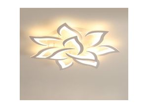 0699994424581 - Aiskdan - Moderne 84W LED-Deckenlampe 10 Lichter für Wohnzimmer Esszimmer Schlafzimmer Warmweiß 3500K Durchmesser 80cm