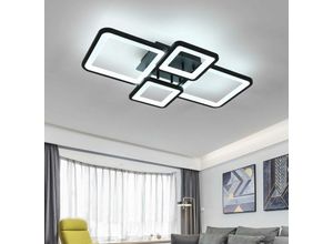 0699995145980 - Delaveek - Dimmbare LED-Deckenleuchte modernes Design quadratische Ringe dimmbar 3000K-6000K für Wohnzimmer Schlafzimmer Esszimmer Büro