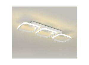 0699997200885 - Comely - 40W LED-Deckenlampe - 3 Quadrate aus Aluminium-Acryl Moderne Leuchte mit natürlichem Licht 4000K Deckenlampe für Schlafzimmer Wohnzimmer