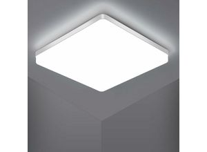 0699997779244 - LED Deckenleuchte Kaltweiß 6000K Quadrat 30x30cm Deckenleuchte für Badezimmer Wasserdicht IP54 Für Bad Schlafzimmer Wohnzimmer Küche