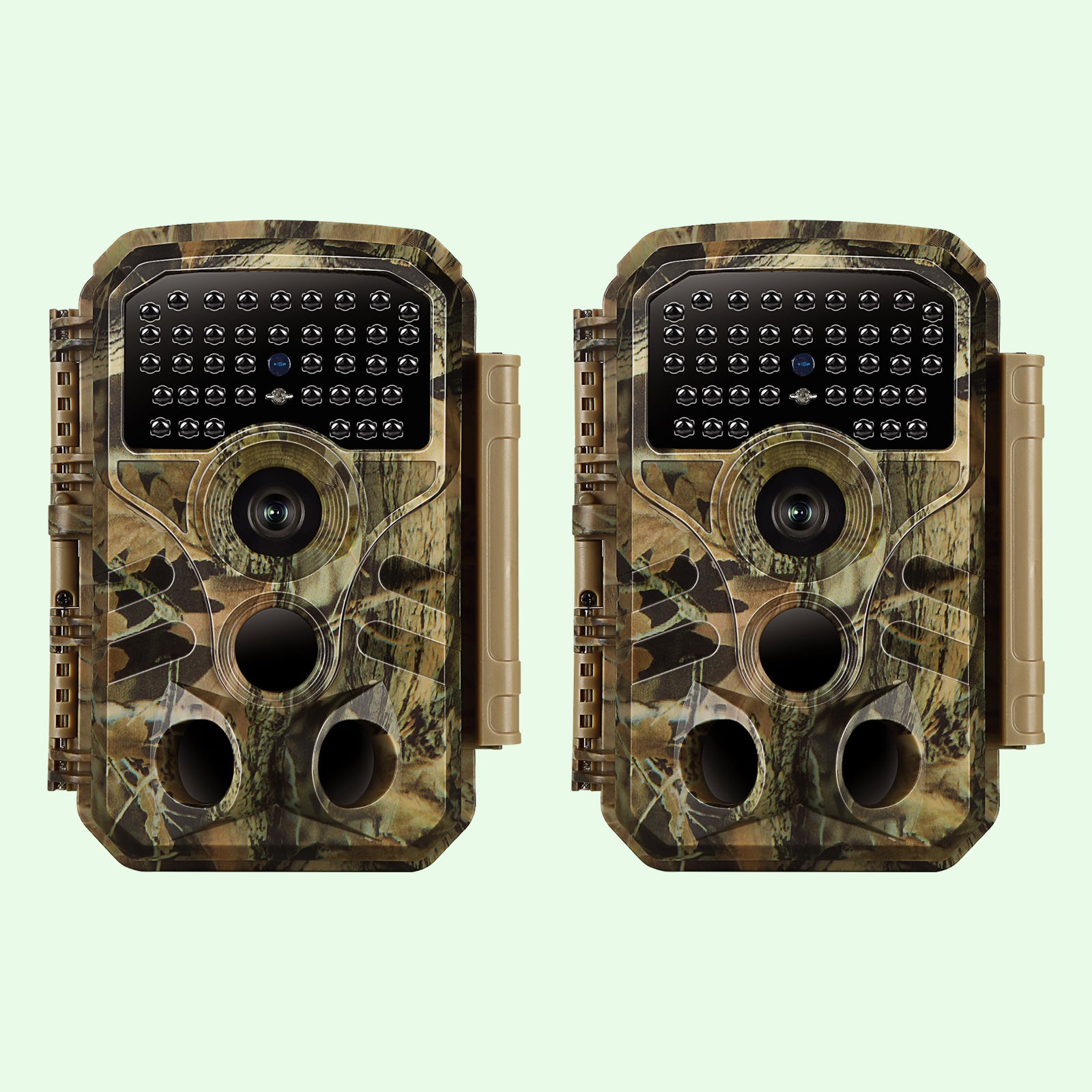 0700433464379 - 2-tlg WildKamera 1296P Video & 32MP Foto mit 100ft Nachtsicht Bewegung aktiviert 01s Auslösegeschwindigkeit wasserdicht für Home Security Outdoor Wildlife Scouting | T306 Grün