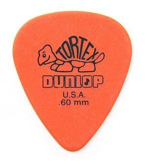 0700667390000 - Jim Dunlop Tortex Standard Pick 060 mm Orange Plektrum für Gitarre