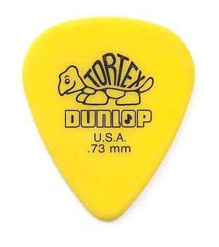 0700667390017 - Jim Dunlop Tortex Standard Pick 073 mm Yellow Plektrum für Gitarre