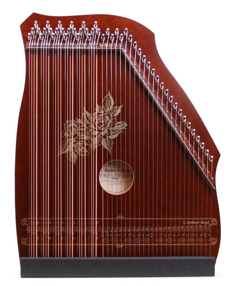 0700667390826 - Hopf Akkordzither 100 3 Mahagoni 6 Akkorde 25 Melodiesaiten Zither Holz Natur