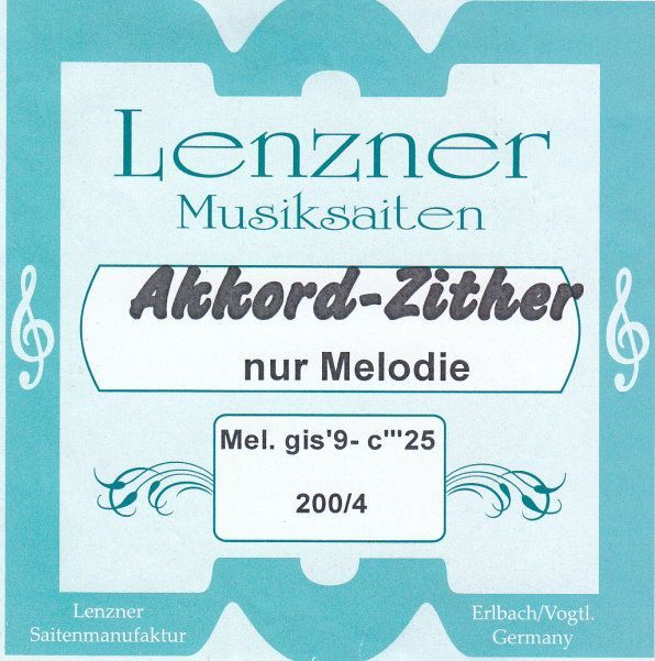 0700667393582 - Lenzner Zither-Saiten Akkordzither original Saiten fÃ¼r 331 200-4 25 Saiten