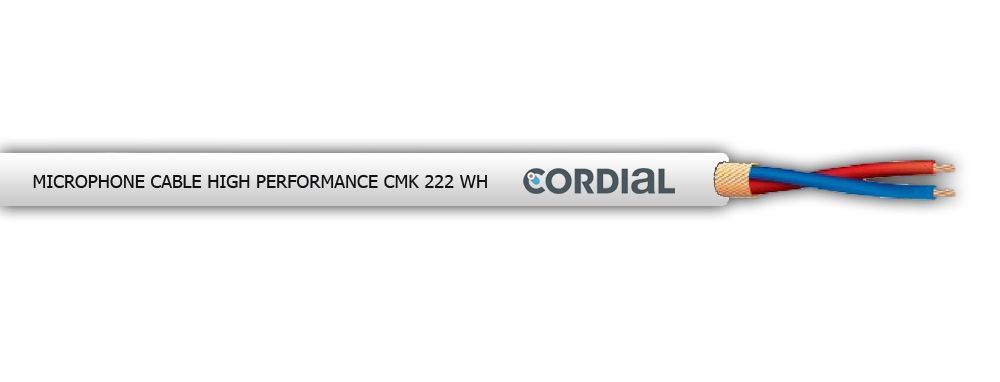 0703062852418 - CMK 222 WH Mikrofonkabel NF-Kabel symmetrisch Meterware Farbe weiß