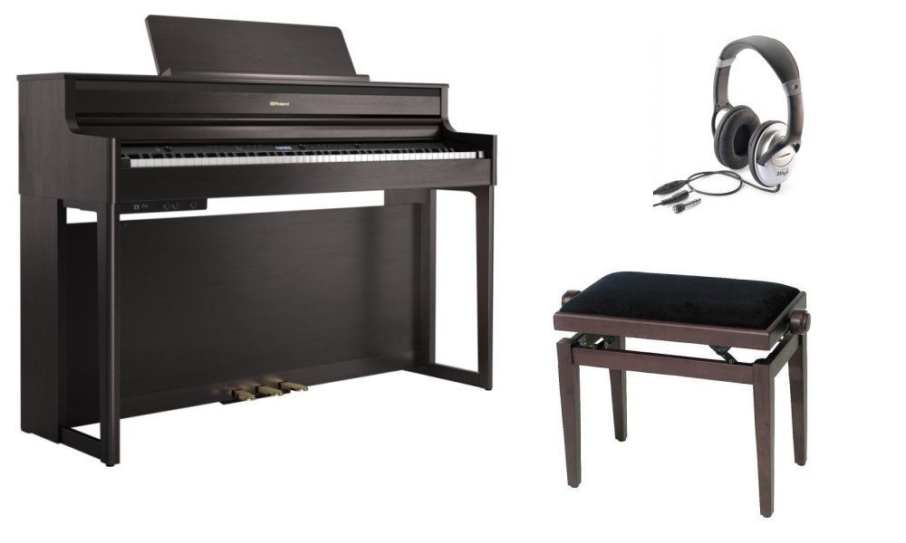 0703062855105 - HP-704 DR-SET Digitalpiano Rosenholz + Klavierbank + Kopfhörer