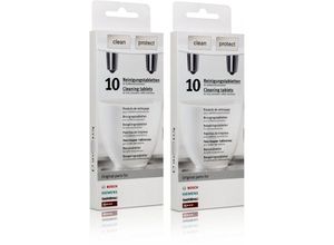 0704270782344 - 2er Pack Bosch Reinigungstabletten für Kaffeevollautomaten Thermokannen 2 x 10 Tabletten