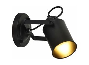 0704768505769 - Goeco - Retro Industrielle Wandleuchte Schwarz Vintage Wandlampe Innen Industrielampe Strahler Schwenkbar Metall Wandleuchten Deckenlampe für Flur