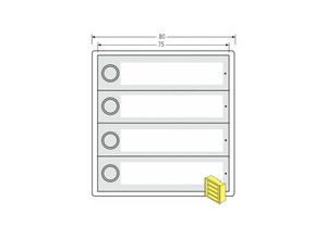 0705688276425 - - Tastenmodul RSA2 kompakt - 4 Klingeltaster 97-9-85329 aus Kunststoff