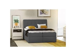 0706398725944 - Boxspringbett Schlafzimmerbett turin Kunstleder Anthrazit 160x200 cm