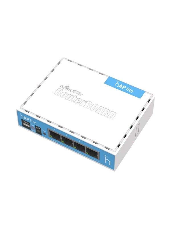 0708747431650 - MikroTik RouterBOARD hAP-Lite RB941-2nD - Wireless Router 4-Port-Switch - Wi-Fi - 24 GHz